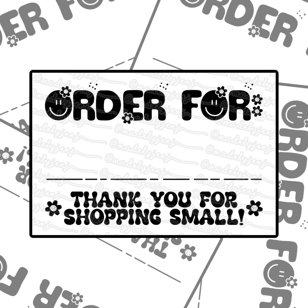 Floral Order - Thermal Label Design